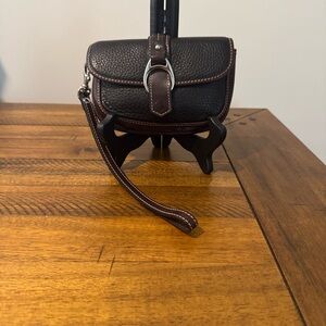 Dooney & Bourke Black and Brown Wristlet